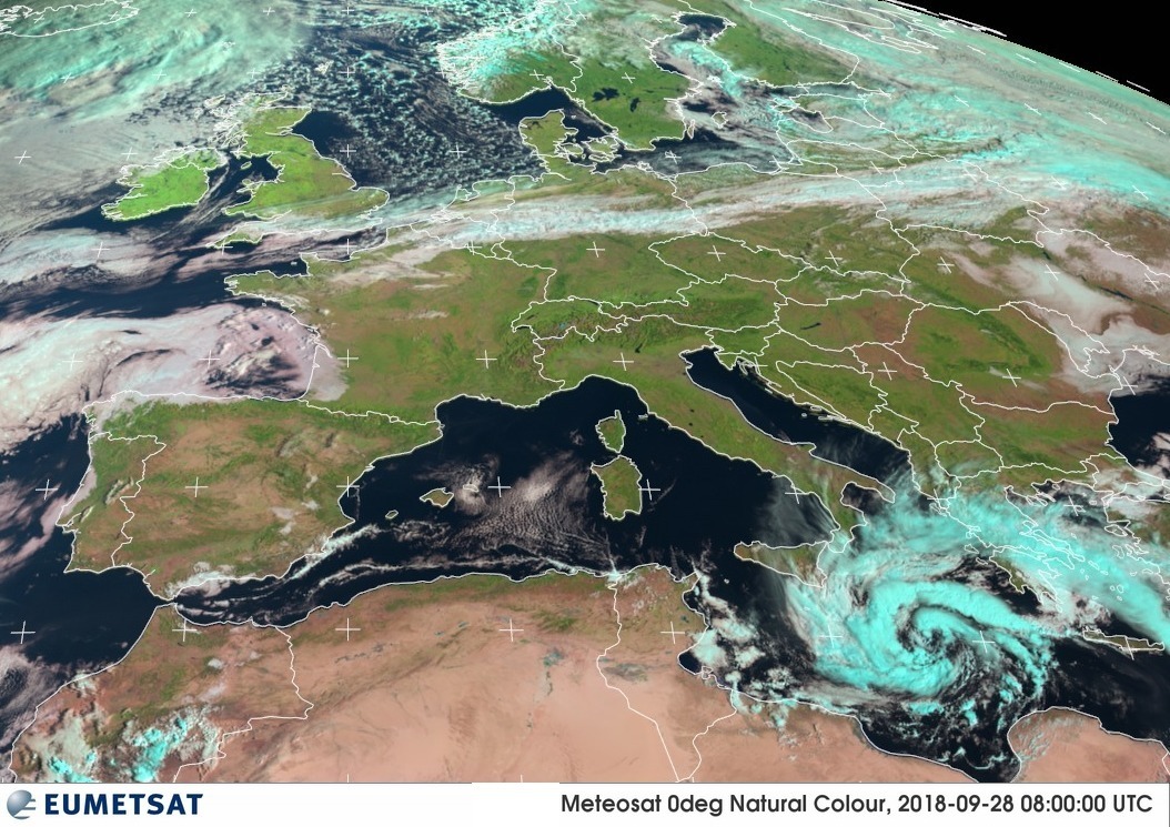 Un ciclone tropicale nel Mediterraneo