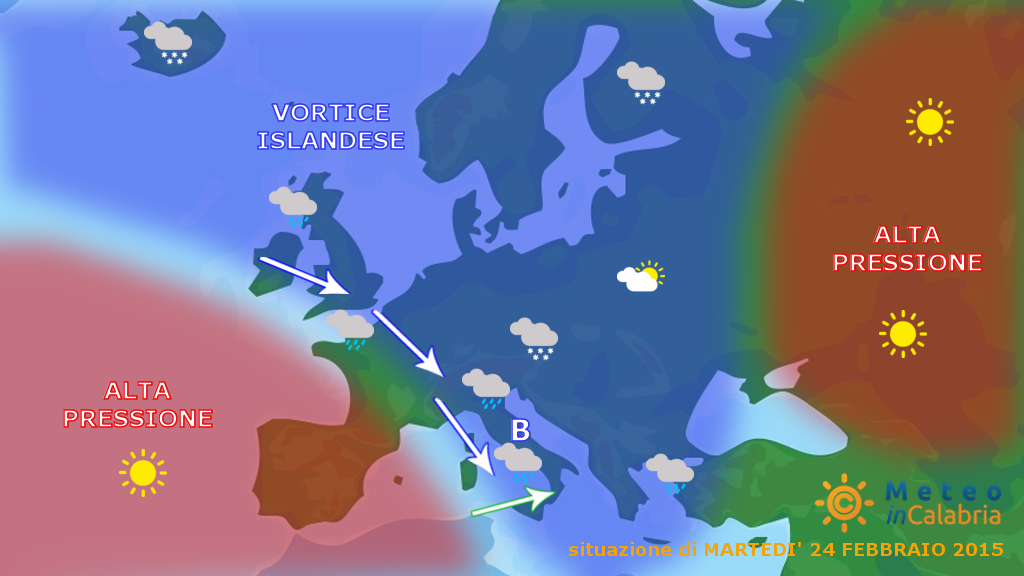 Da domani nuova perturbazione atlantica con neve sui monti