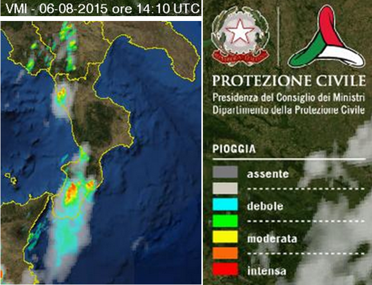 I temporali di oggi 6 agosto 2015