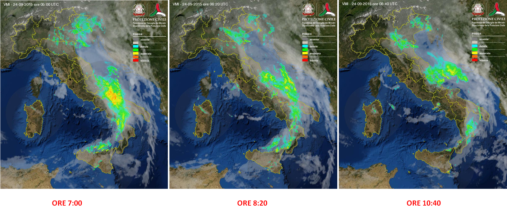 Sulla Calabria il transito del fronte freddo