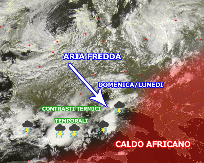Italia spezzata in due: AUTUNNO al centro-nord; CALDO AFRICANO al sud