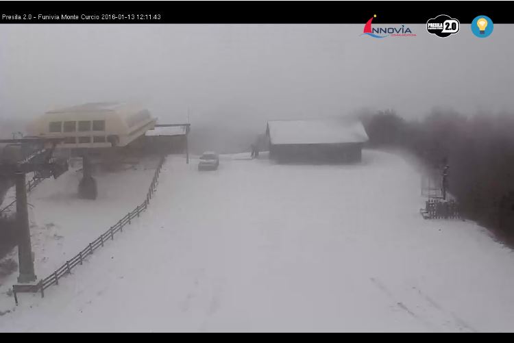 Ecco l'antipasto: nevicate in atto sui monti calabresi!