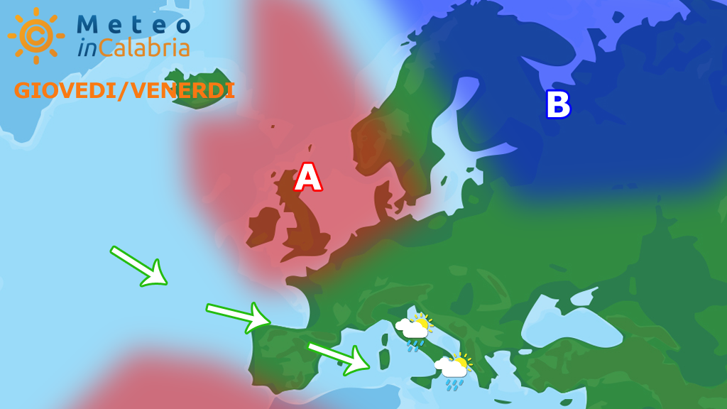 Maltempo in arrivo, soprattutto sui settori ionici, Possibili Nubifragi !!!