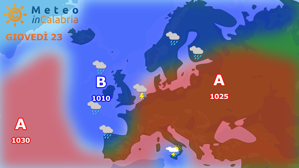 Il tempo in Calabria per GIOVEDì e VENERDì: ancora instabilità localizzata...