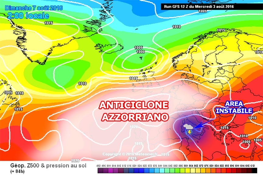 Peggioramento del weekend 6/7 agosto: regnano ancora alcune incertezze...