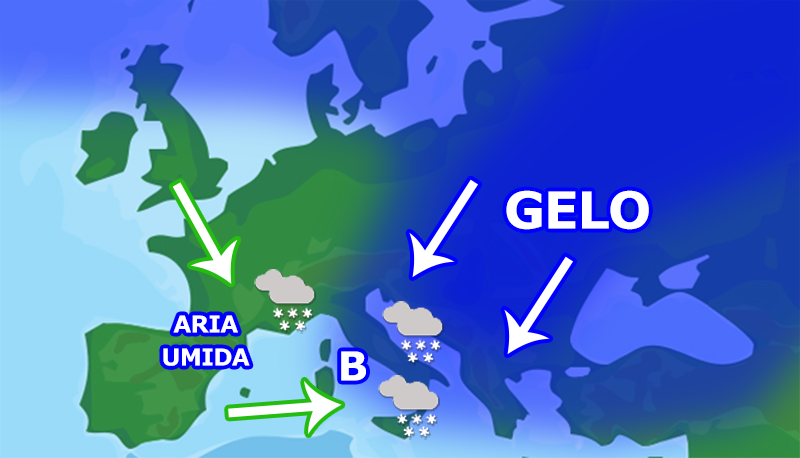 Domani ancora GELO, poi peggiora! Neve fino a bassa quota!