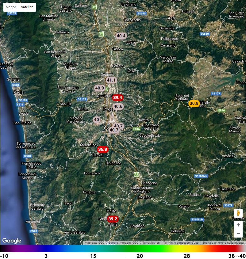 VENERDI' INFERNALE IN CALABRIA: SUPERATI I 40° SU VASTE AREE. ECCO GLI AGGIORNAMENTI IN TEMPO REALE!