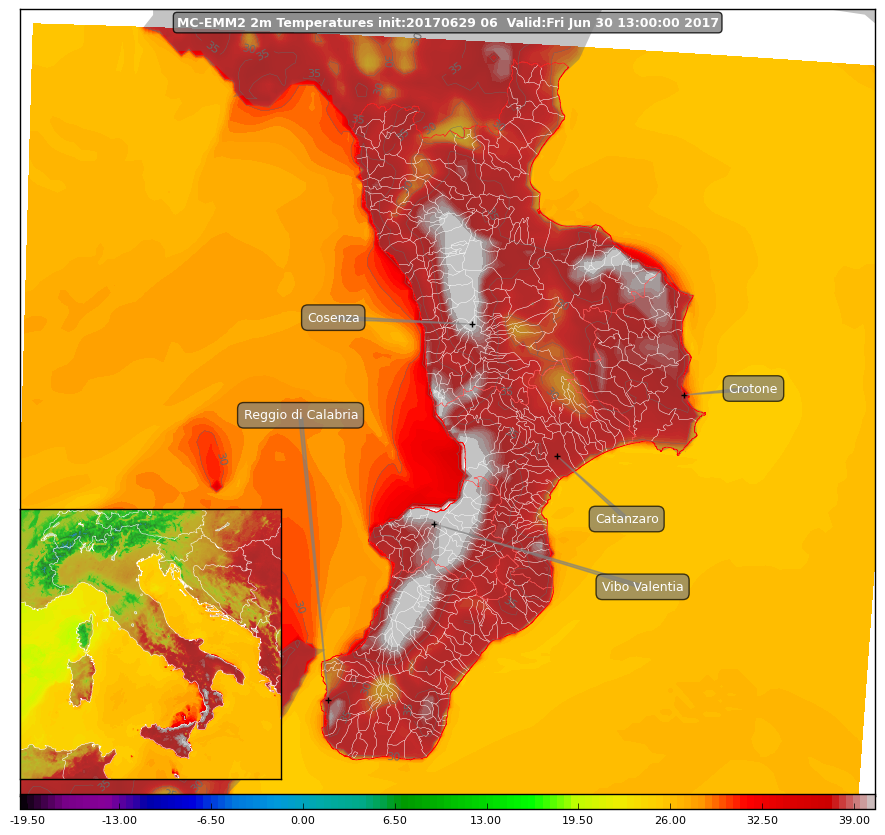 VENERDI' IL CLOU DEL CALDO: PREVISTI 40° (E OLTRE) SU MOLTE LOCALITA' CALABRESI!