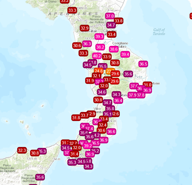 Martedì 11 luglio: raggiunti per l'ennesima volta i 40°...aggiornamento live