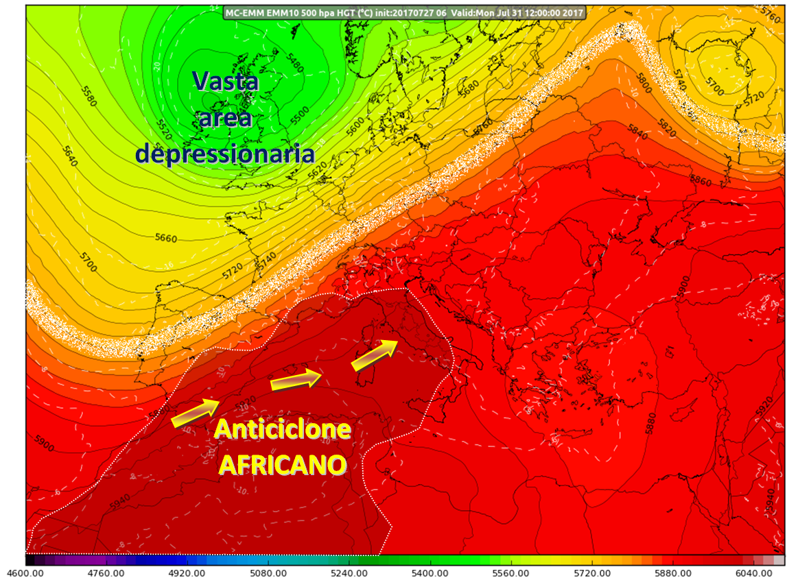 Settimana prossima in compagnia dell'anticiclone Africano