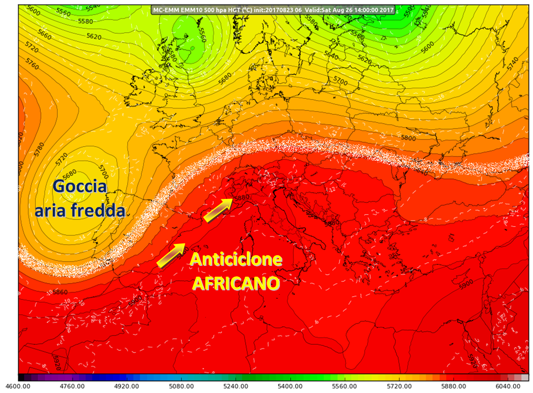 Toh...chi si rivede: l'anticiclone africano! Ma stavolta nessun record di caldo...