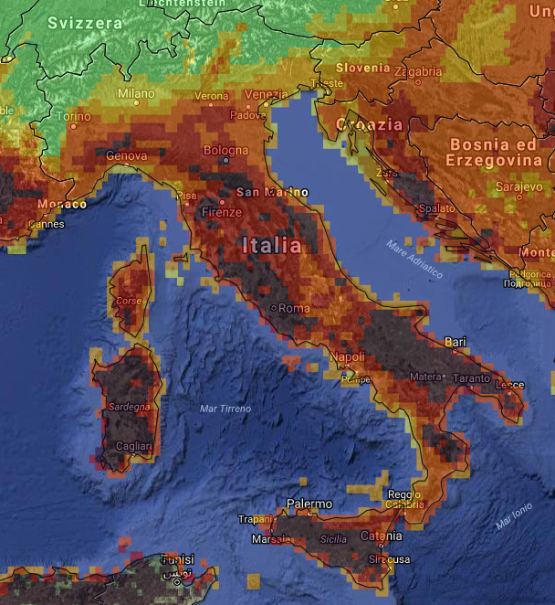 Mercoledì 2 agosto ancora altissimo pericolo d'incendi in alcune zone della Calabria...