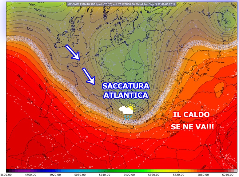 Il cambio tanto atteso: domenica sensibile calo delle temperature e locali piogge!