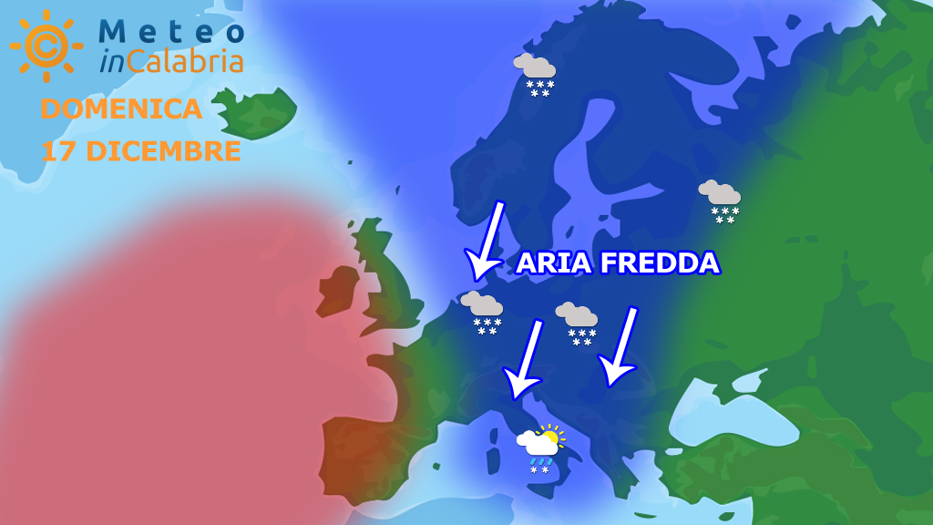 Domenica con instabilità sulle tirreniche e deboli nevicate sui monti...