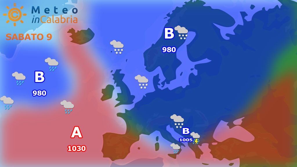 Meteo weekend: tornano le piogge specie sui versanti tirrenici e la neve sui monti!!!