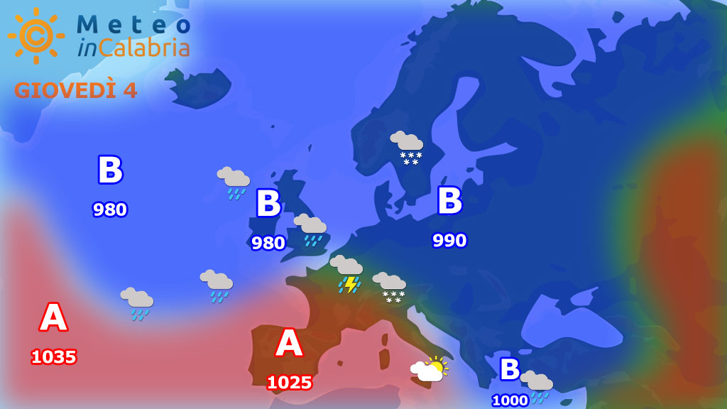 Giovedì e venerdì tempo variabile con debole instabilità.