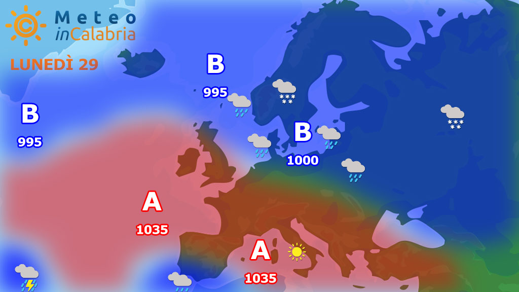 Lunedì e martedì Calabria ancora sotto il dominio dell'alta pressione...