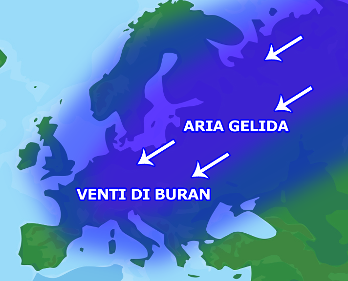 In Europa arrivano i gelidi venti di BURAN (??????), sud ai margini