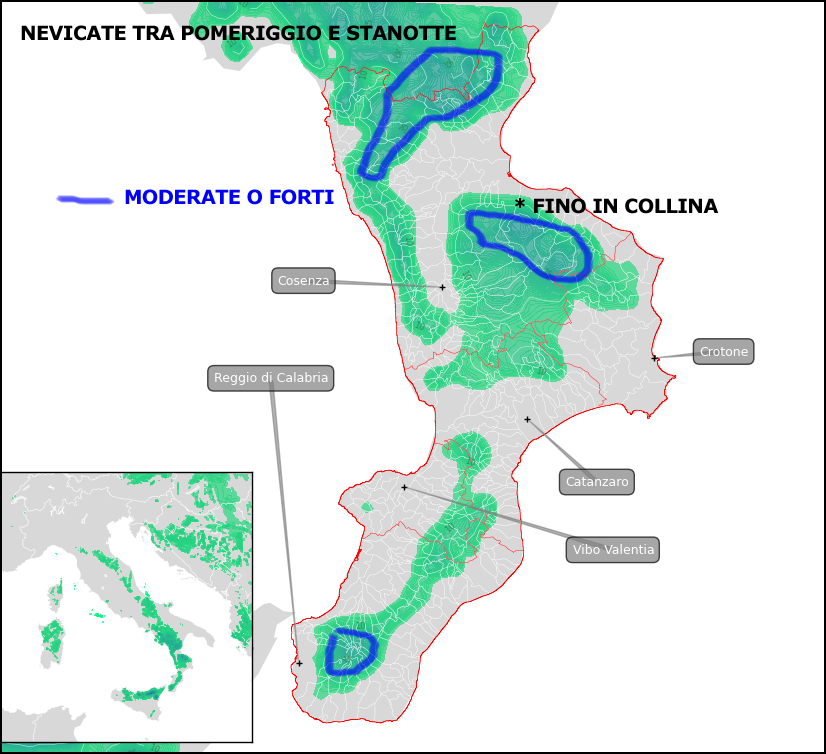 NEVICATE DIFFUSE nelle prossime ore