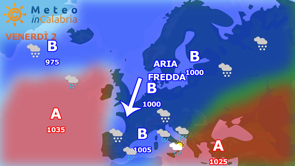 Dopo giorni di alta pressione, da venerdì cambio del tempo con ritorno ad una parvenza d'inverno...