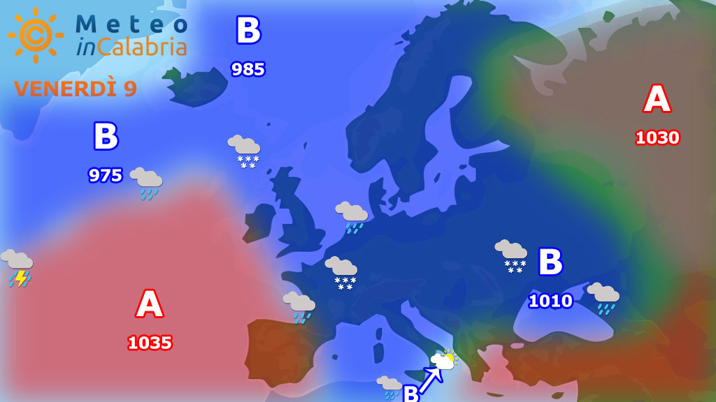 Meteo di venerdì e sabato: in attesa di un nuovo peggioramento a partire dai versanti ionici