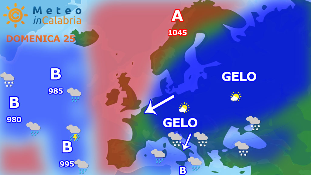 Normale fase fredda invernale alle porte: possibili nevicate a quote basse...