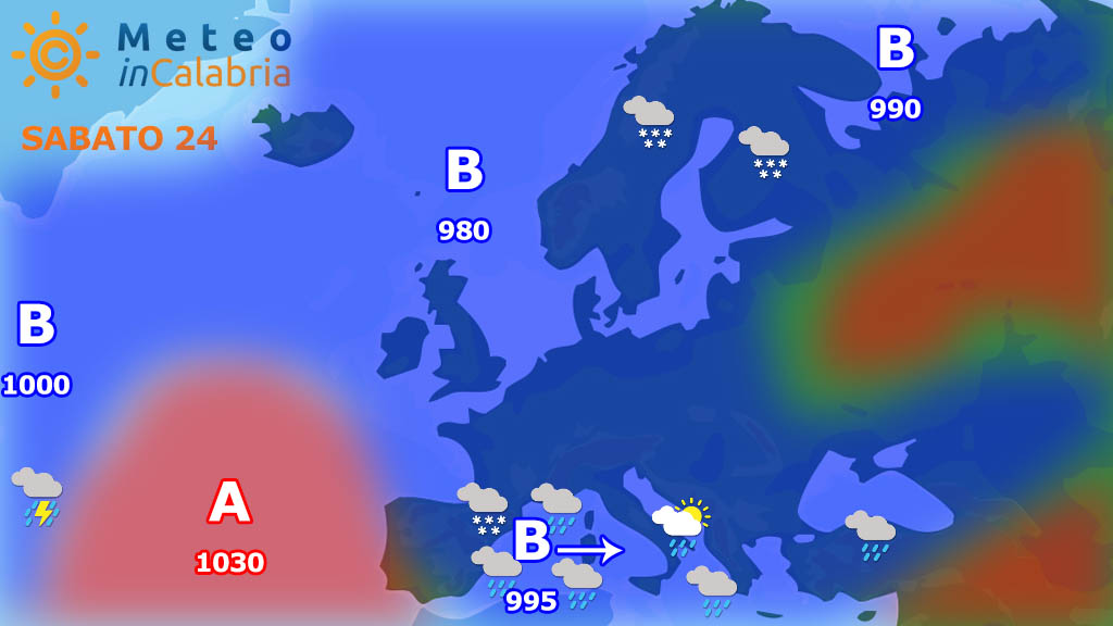 Meteo weekend: sabato interlocutorio, domenica con maltempo diffuso.