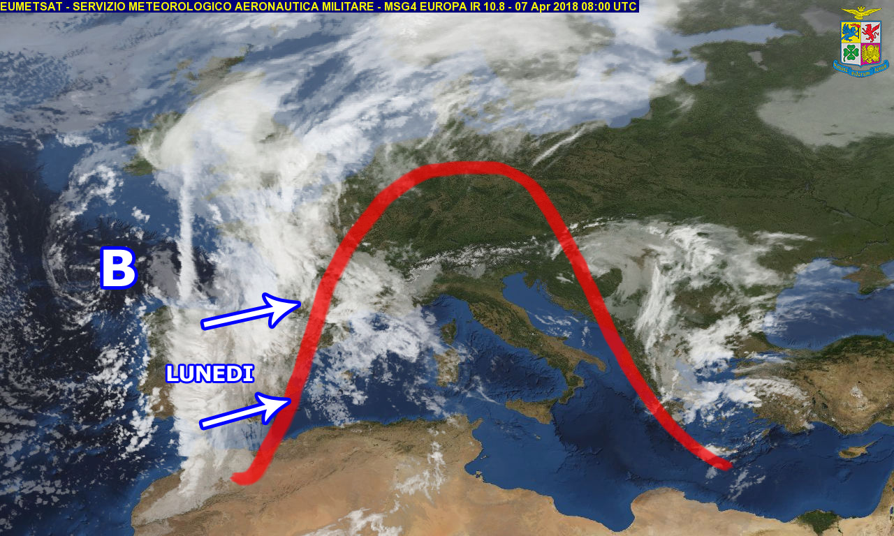 Domenica di bel tempo con venti localmente forti, lunedì debole peggioramento...