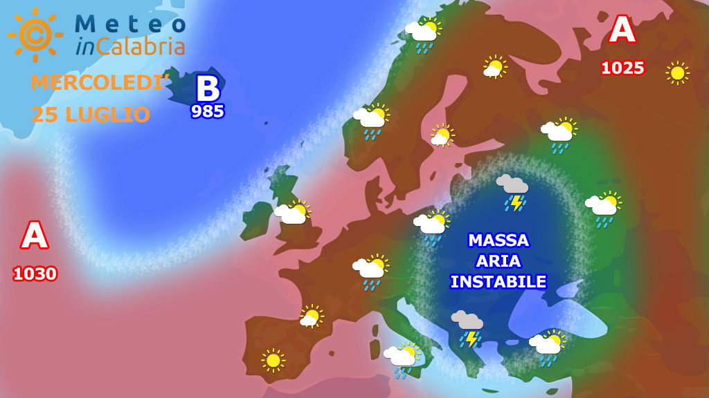 Mercoledì e giovedì ancora con tempo localmente instabile e temperature gradevoli...