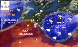 Giovedì e venerdì ancora temperature gradevoli ma anche locale instabilità sulla Calabria