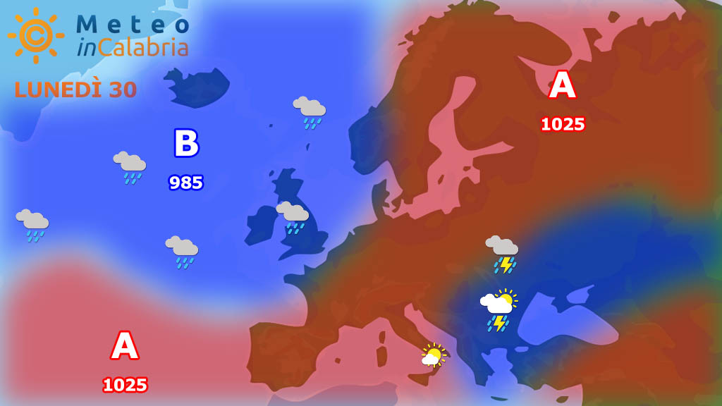 Inizio settimana sempre con temperature gradevoli e fenomeni instabili localizzati....