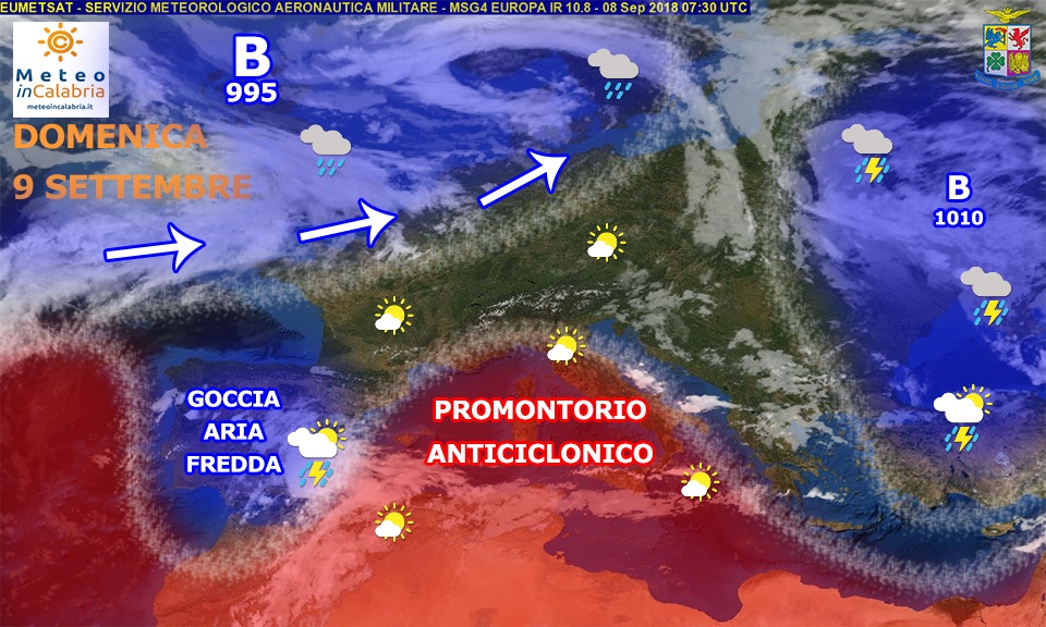 Domenica e lunedì nuvolosità sparsa e piovaschi localizzati...