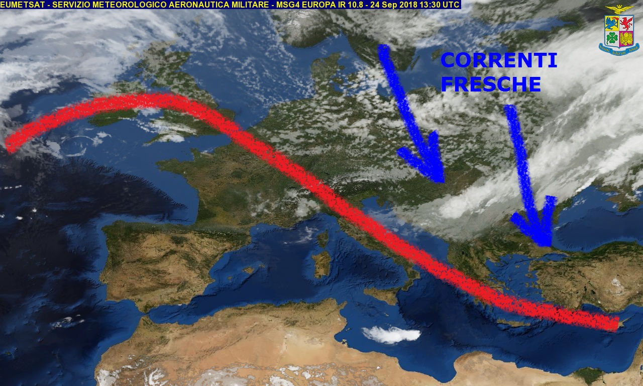 Arrivano freschi venti di Grecale, temperature in calo