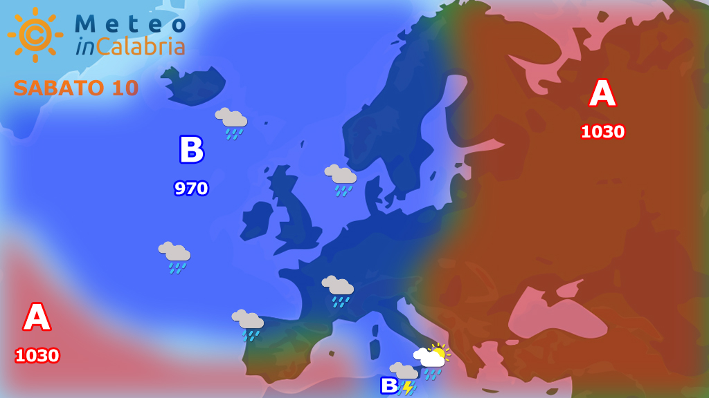 Meteo di sabato e domenica: spiccata variabilità con qualche pioggia sui settori ionici