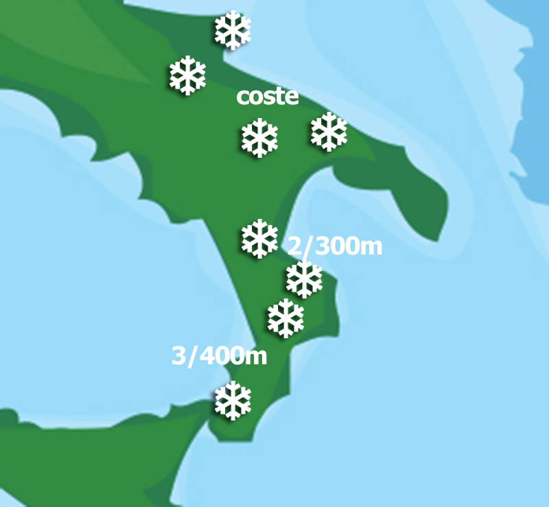 Focus Neve giovedì: fiocchi fino a bassa quota