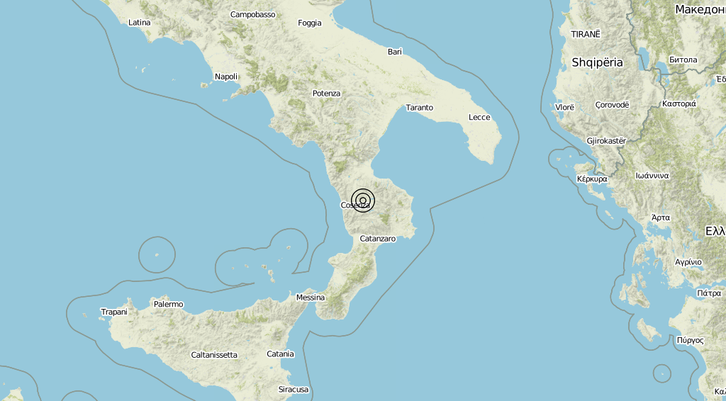 Terremoto Calabria 12-07-2019