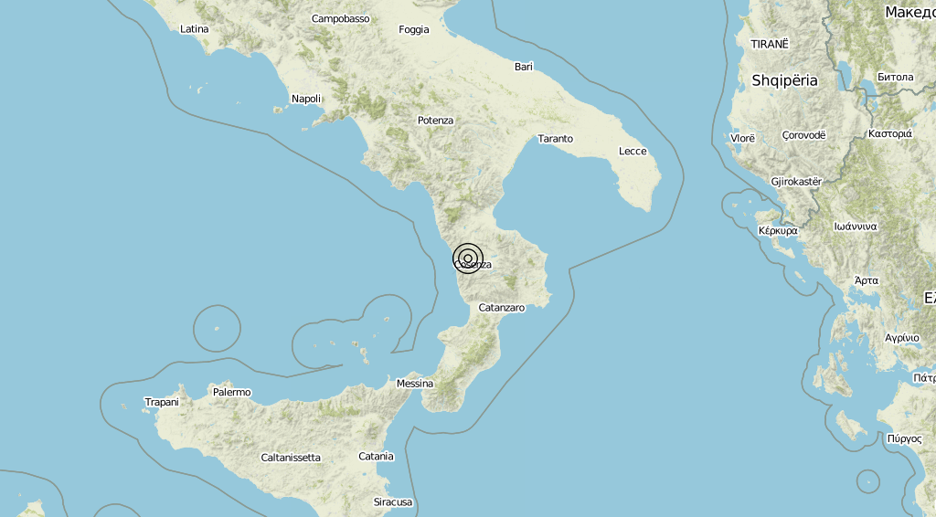 Terremoto Calabria 19-07-2019