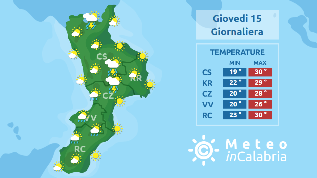 previsioni meteo calabria giovedi 15 agosto