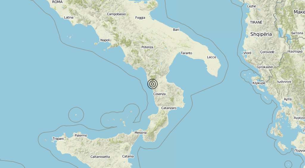 Terremoto Calabria 01-08-2019