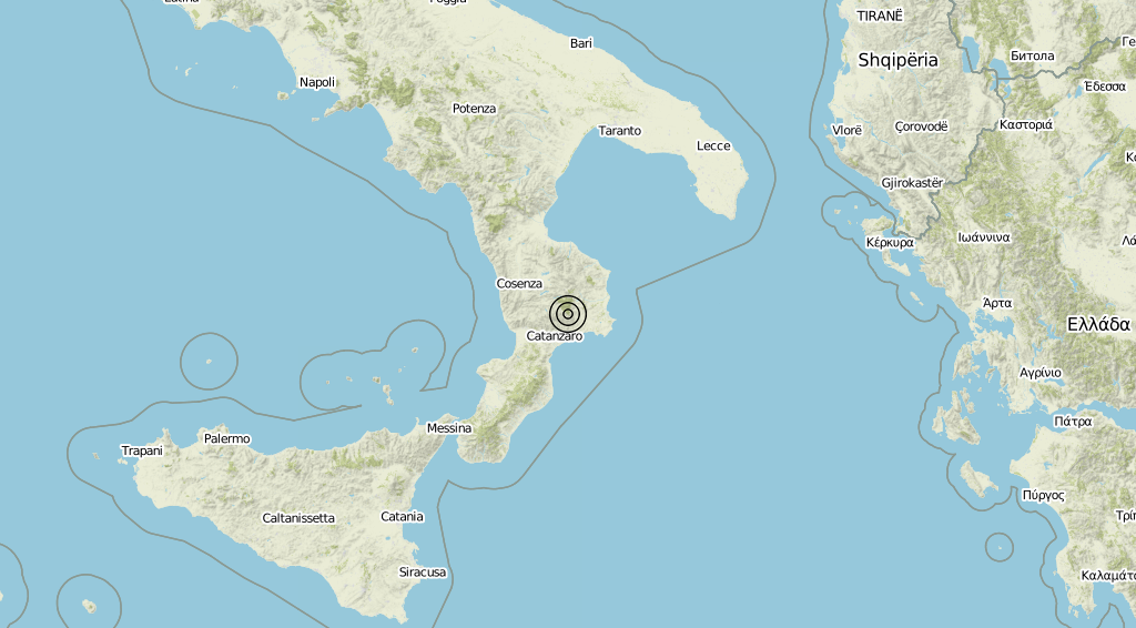 Terremoto Calabria 03-08-2019