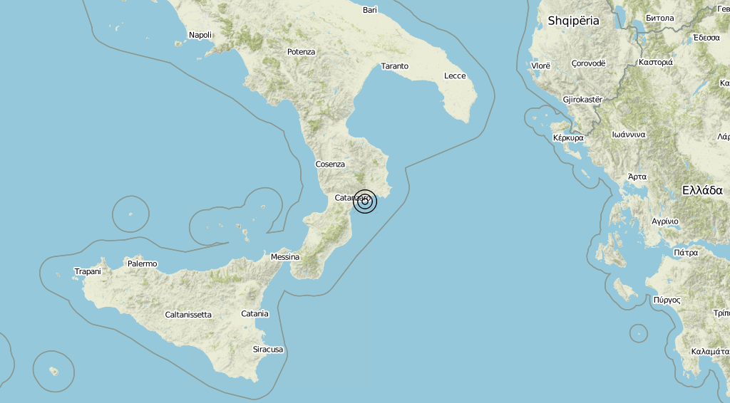 Terremoto Calabria 15-08-2019