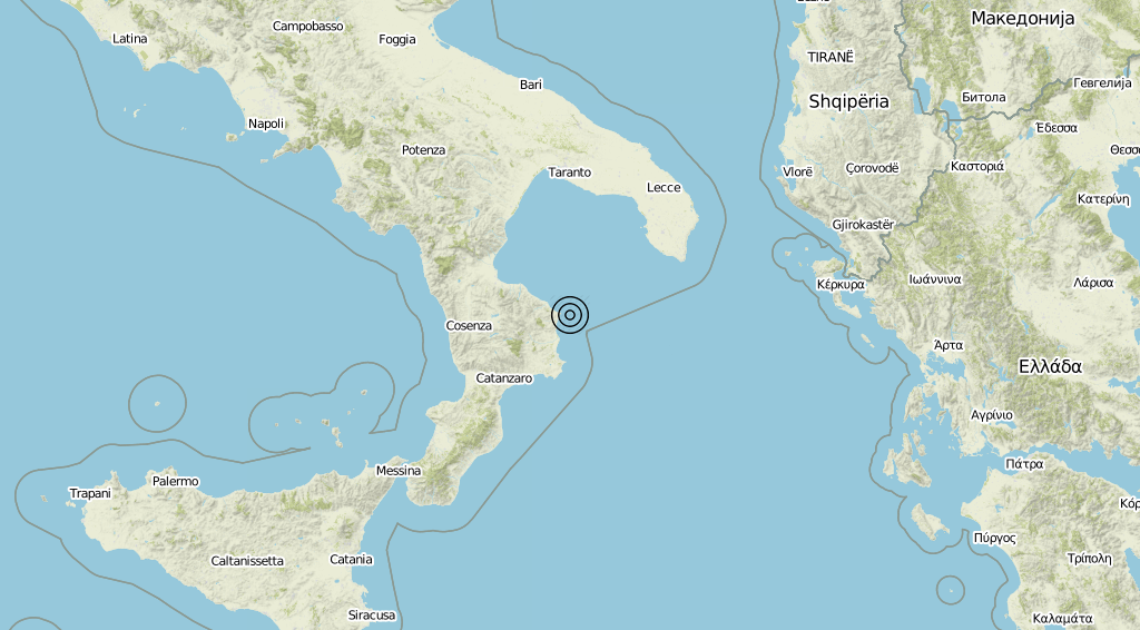 Terremoto Calabria 20-08-2019