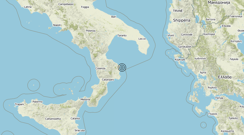 Terremoto Calabria 20-08-2019