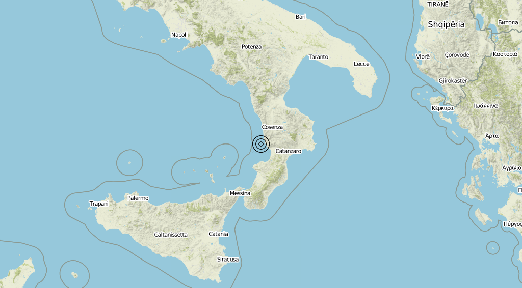 Terremoto Calabria 27-08-2019