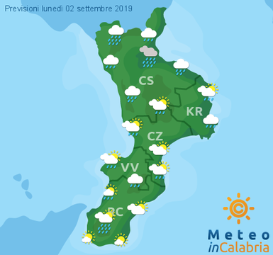 Previsioni Meteo Calabria 02-09-2019