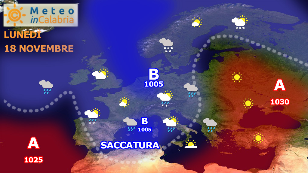 sinottica europa 18 novembre 2019