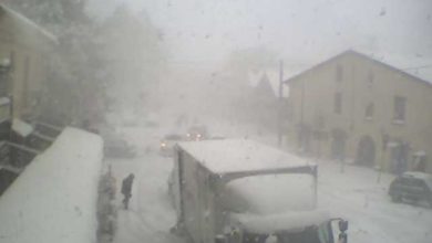 blizzard di neve in Sila