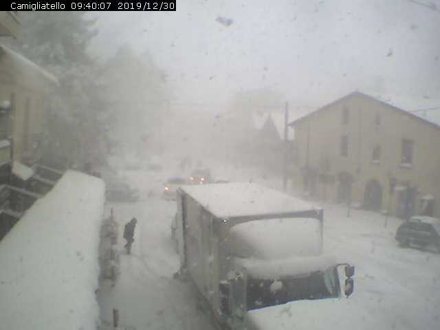 blizzard di neve in Sila