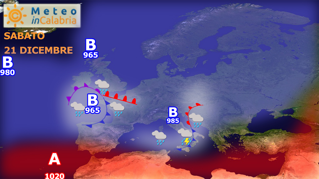 Imminente intenso peggioramento sui versanti tirrenici