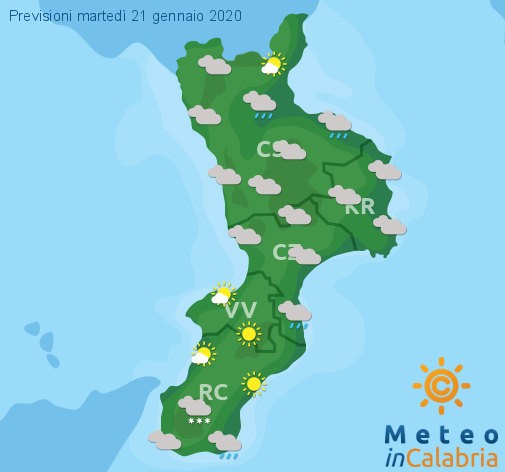 Previsioni Meteo Calabria 21-01-2020